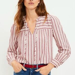 Loft textured striped top, XXL